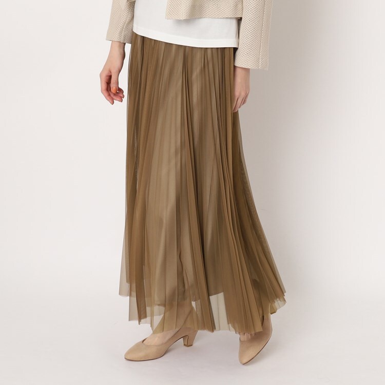 スチェッソ(SUTSESO　)のフェザーチュールスカート マキシ・ロングスカート