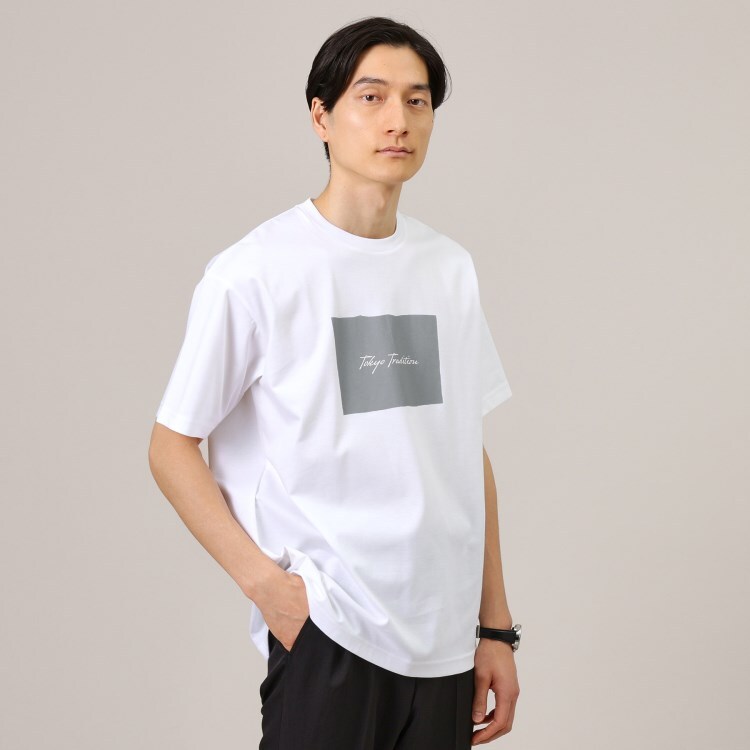 タケオキクチ(TAKEO KIKUCHI)の【Sサイズ～】ラフタッチ ボックスプリント Tシャツ Ｔシャツ