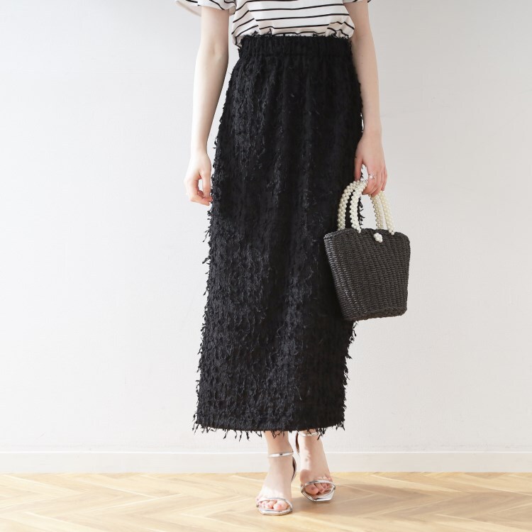 クチュールブローチ(Couture Brooch)のフリンジカットタイトスカート マキシ・ロングスカート