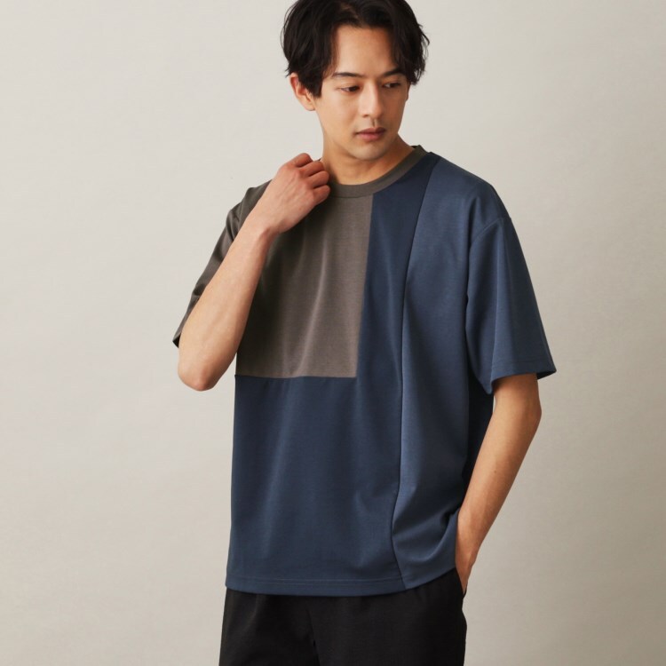 ザ ショップ ティーケー（メンズ）(THE SHOP TK(Men))のポンチパネル半袖Tシャツ カットソー