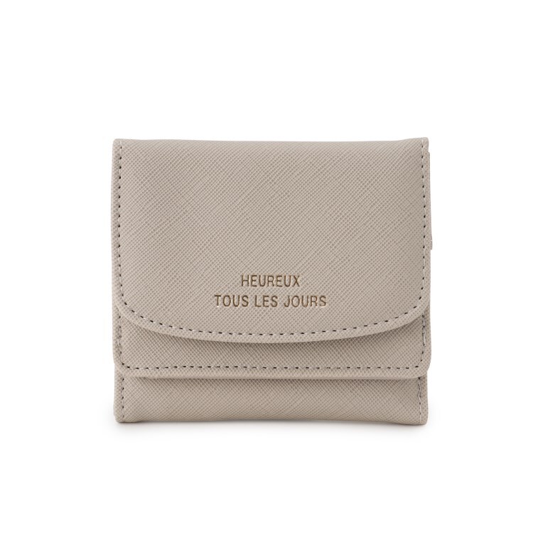 オーバー タッシェ(Ober Tashe)の角シボ合皮コンパクトミニ財布 折財布 ミニサイズ 財布