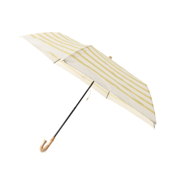 オーバー タッシェ(Ober Tashe)の紫外線遮蔽率90％以上 晴雨兼用 日傘 折りたたみ UVカット 紫外線対策 熱中症対策 バンブーハンドル ボーダー傘 折りたたみ傘