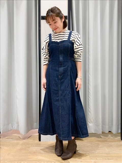 S Ll デニムワンピース ミドルワンピース Grove グローブ ワールド オンラインストア World Online Store