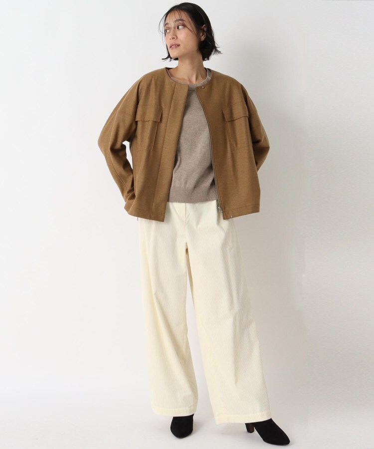洗える】コーデュロイワイドパンツ(フルレングスパンツ 洗える】コーデュロイワイドパンツ(フルレングスパンツ