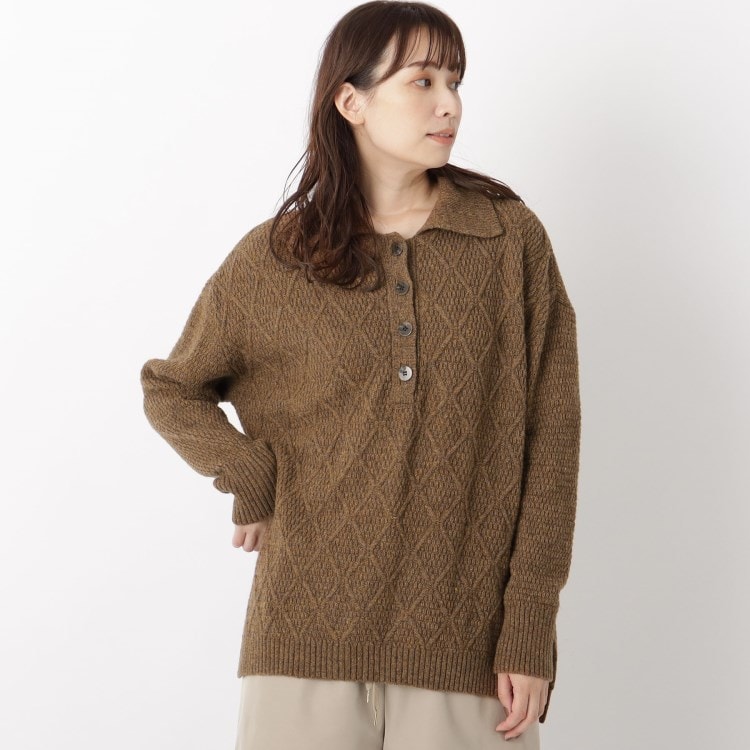 ポーシャル(poushal)の衿付きプルオーバーニット ニット/セーター