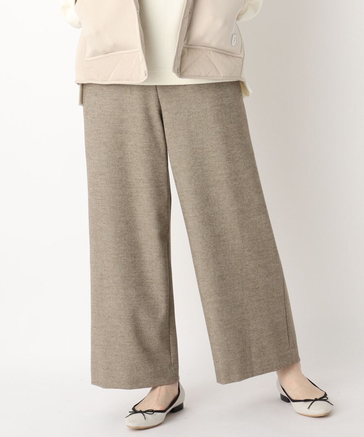 【海外 正規品】 後ろウエストゴムセミワイドパンツ（6～9分丈パンツ） poushal | パンツ