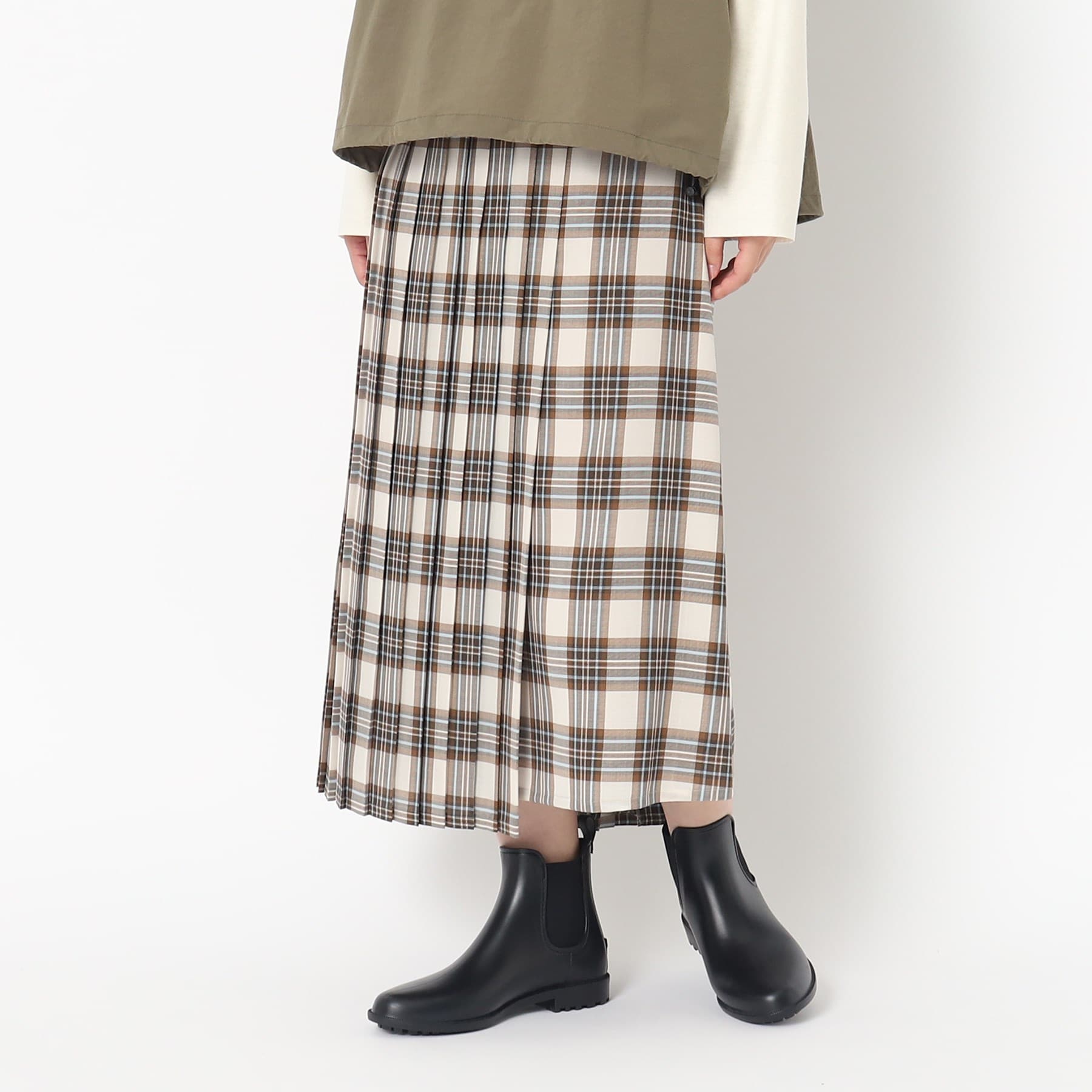ポーシャル(poushal)の【巻きスカート風】デザインスカート オフホワイト(203)