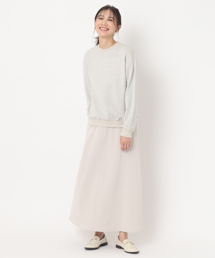ポーシャル(poushal)の【洗える・ラメ素材ジャージ】丸首プルオーバー12