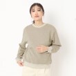 ポーシャル(poushal)の【洗える・ラメ素材ジャージ】丸首プルオーバー チャコールグレー(413)