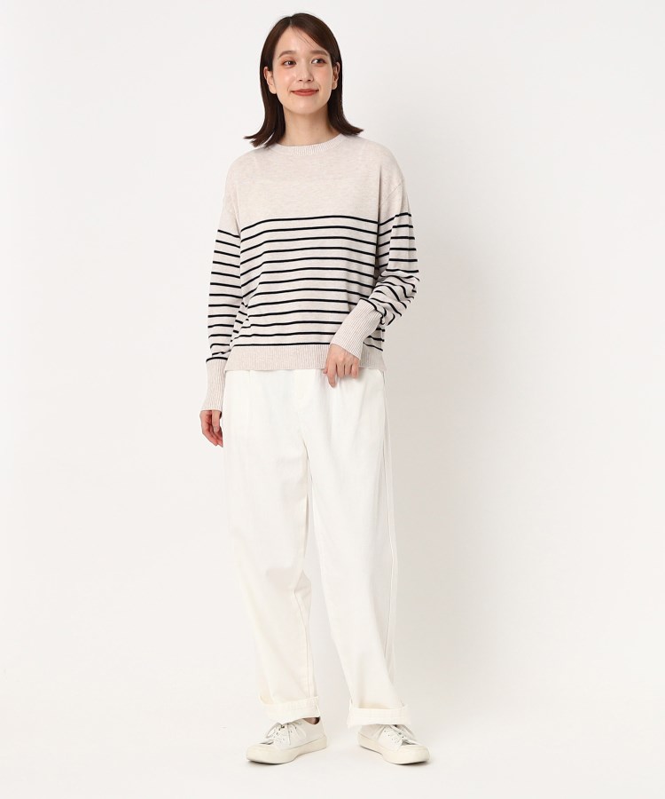ポーシャル(poushal)の【ベーシック丸首】前後差プルオーバーニット20