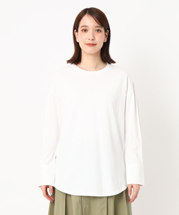 ポーシャル(poushal)の【洗える】袖カフスプルオーバージャージ1