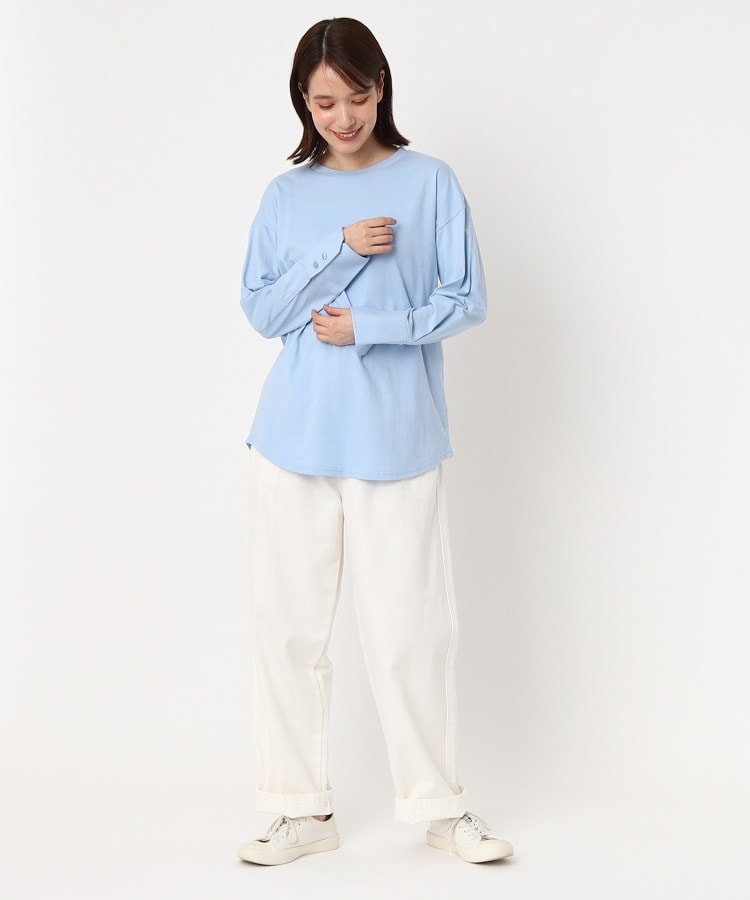 ポーシャル(poushal)の【洗える】袖カフスプルオーバージャージ18