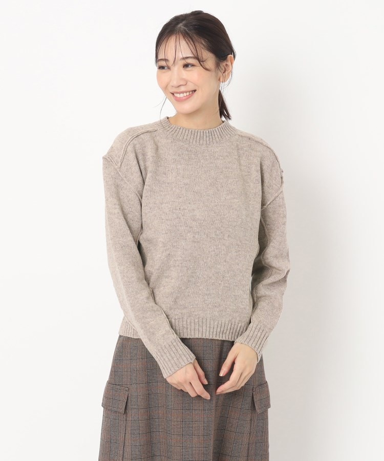 ポーシャル(poushal)の【丸首】成形編みシンプルプルオーバーニット11