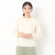 ポーシャル(poushal)の【丸首】成形編みシンプルプルオーバーニット オフホワイト(003)