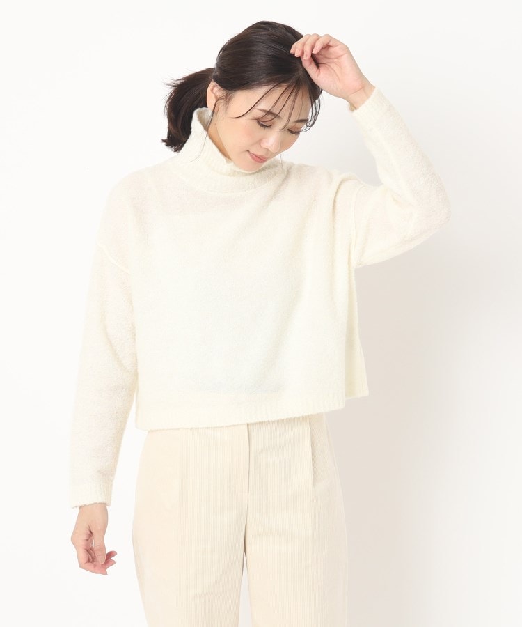 ポーシャル(poushal)の【シャギー】ゆるハイネックプルオーバーニット8