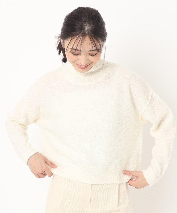 シャギー】ゆるハイネックプルオーバーニット(ニット/セーター シャギー】ゆるハイネックプルオーバーニット(ニット/セーター