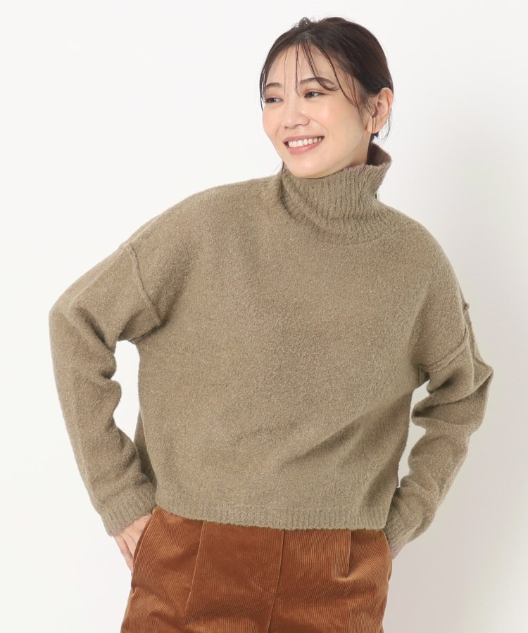 シャギー】ゆるハイネックプルオーバーニット(ニット/セーター シャギー】ゆるハイネックプルオーバーニット(ニット/セーター