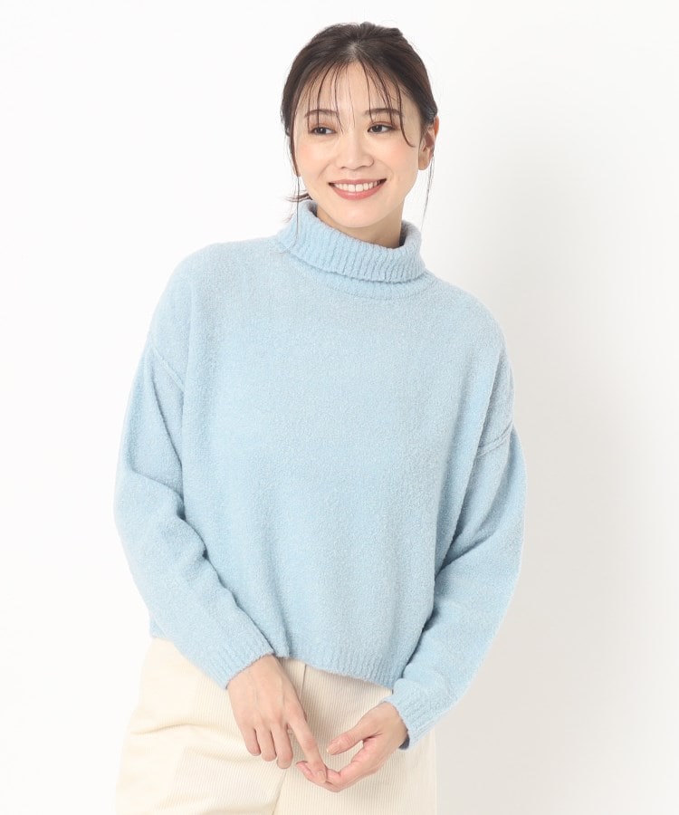 シャギー】ゆるハイネックプルオーバーニット(ニット/セーター シャギー】ゆるハイネックプルオーバーニット(ニット/セーター