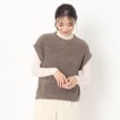 ポーシャル(poushal)の【コットンフェザー】ポケットポイントニットベスト モカブラウン(042)