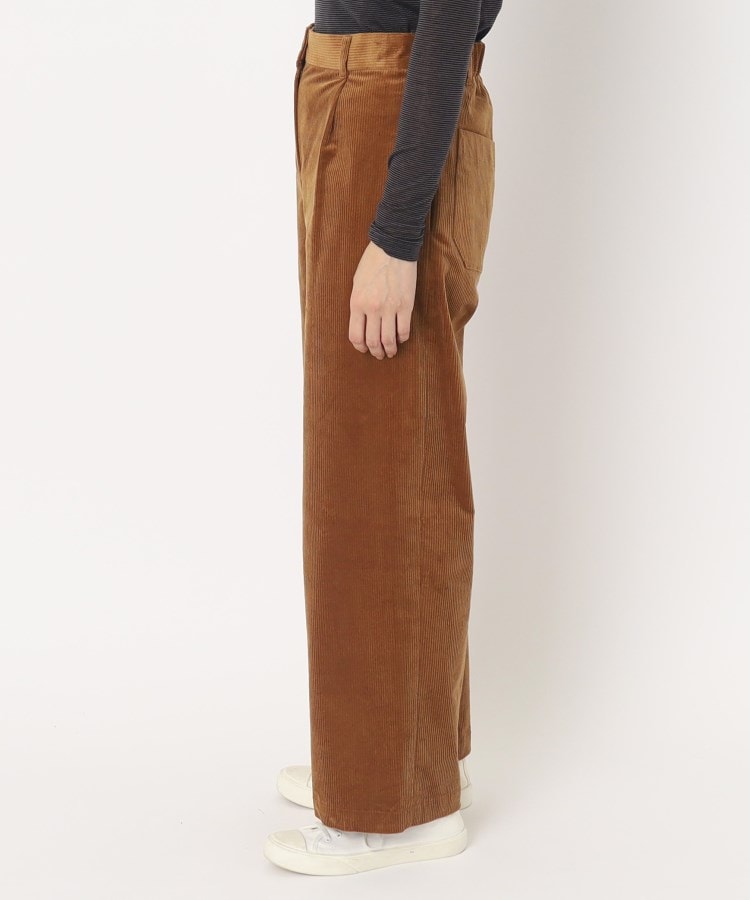 ポーシャル(poushal)の【洗える】コーデュロイワイドパンツ2
