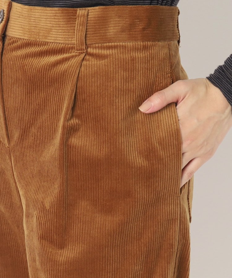 ポーシャル(poushal)の【洗える】コーデュロイワイドパンツ6