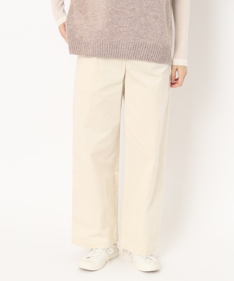 ポーシャル(poushal)の【洗える】コーデュロイワイドパンツ8