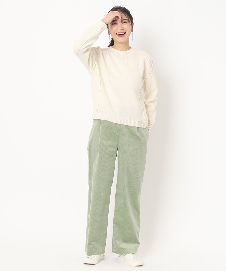 ポーシャル(poushal)の【洗える】コーデュロイワイドパンツ14