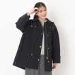 ポーシャル(poushal)の【洗える】タフタミドル丈マウンテンパーカー ブラック(019)