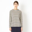 ポーシャル(poushal)の【洗える】プチハイネック長袖ボーダープルオーバー1