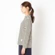 ポーシャル(poushal)の【洗える】プチハイネック長袖ボーダープルオーバー2