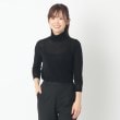 ポーシャル(poushal)の【柔らかハイネック】薄手プルオーバージャージ ブラック(019)