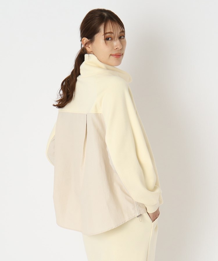 ポーシャル(poushal)の【洗える・セットアップ可】異素材使いハイネックプルオーバー19