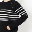 ポーシャル(poushal)のボーダー・ボタンポイントセーター5