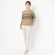 ポーシャル(poushal)のボーダー・ボタンポイントセーター18
