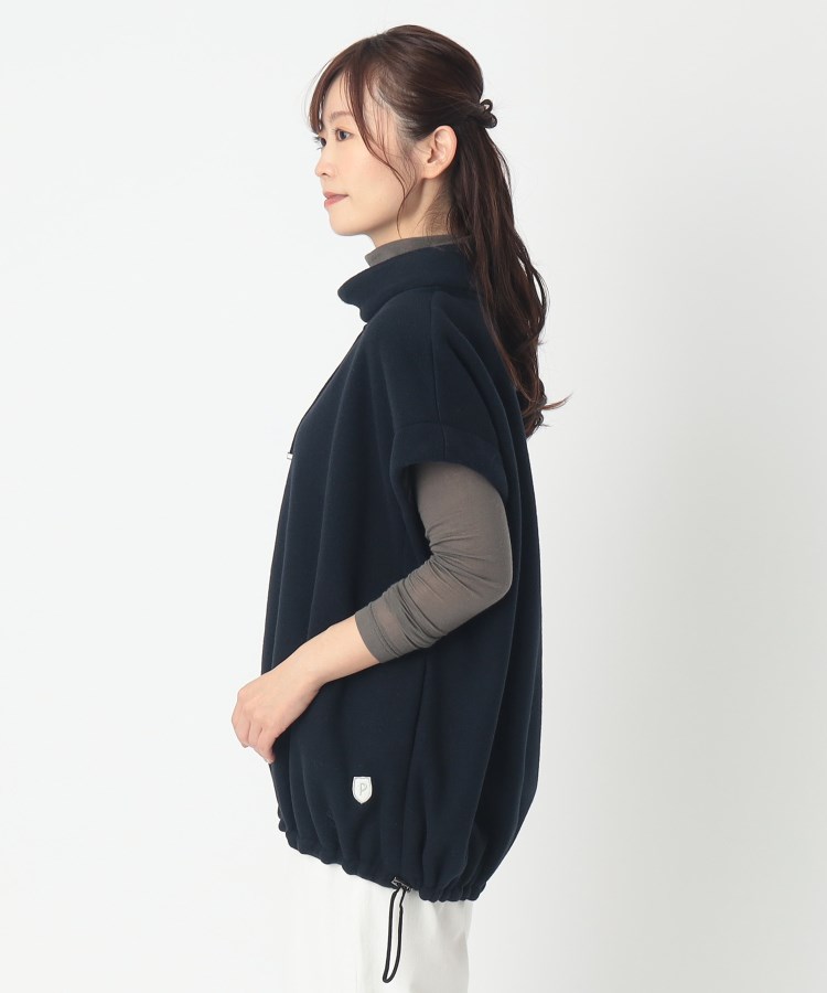ポーシャル(poushal)の【洗える】ハイネックゆったりフリースベスト2