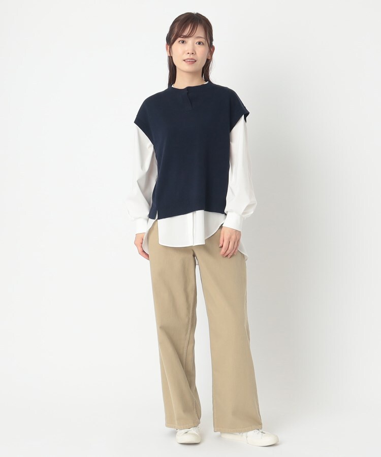 ポーシャル(poushal)のスリットポイントゆったりニットベスト17