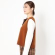 ポーシャル(poushal)の【カシミヤ混】丸首シンプルニットベスト2
