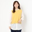 ポーシャル(poushal)の【カシミヤ混】丸首シンプルニットベスト19