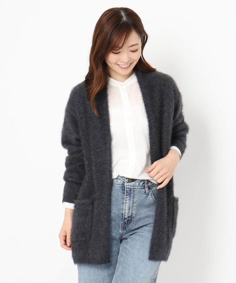 ポーシャル(poushal)の【フォックス・カシミヤブレンド】ふわふわロングカーディガン7