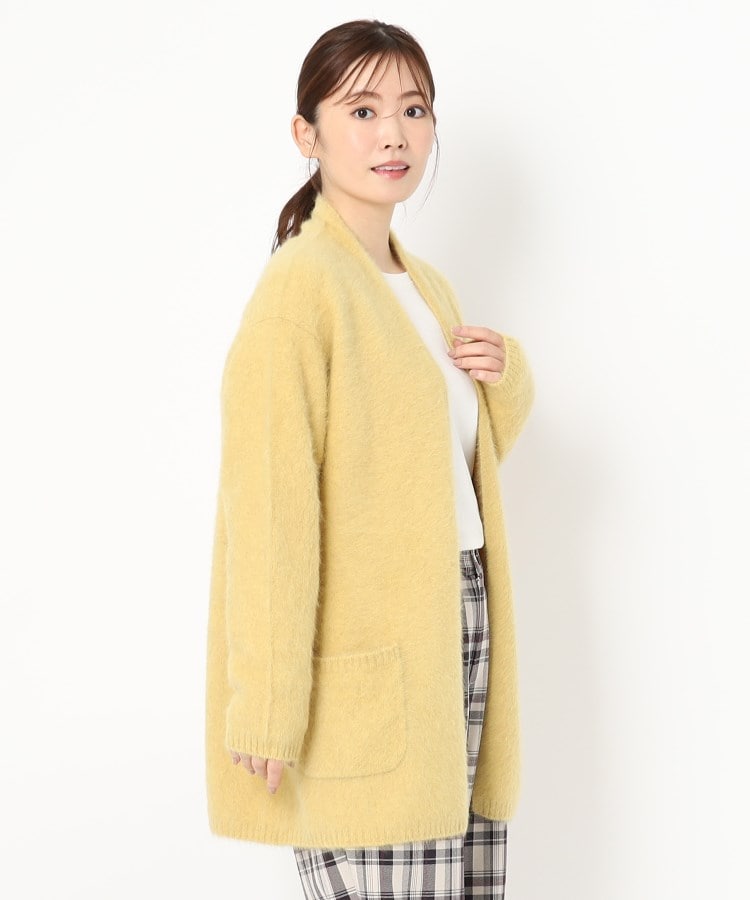 フォックス・カシミヤブレンド】ふわふわロングカーディガン フォックス・カシミヤブレンド】ふわふわロングカーディガン