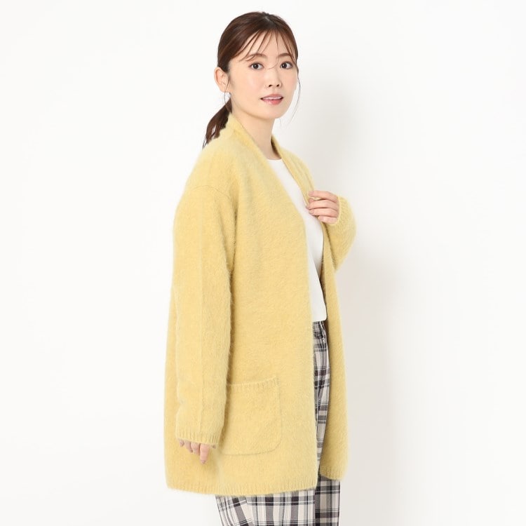 フォックス・カシミヤブレンド】ふわふわロングカーディガン フォックス・カシミヤブレンド】ふわふわロングカーディガン
