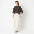 ポーシャル(poushal)の【洗える・袖口リブ・袖コンシャス】前後差ブラウス14