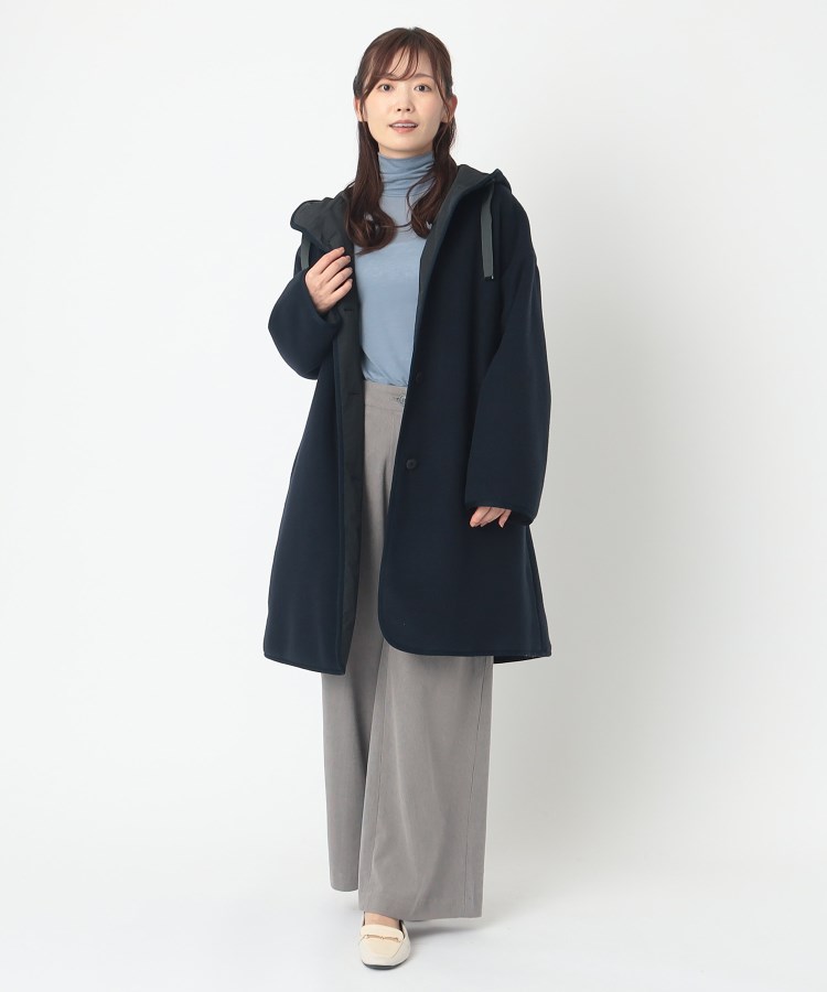 ポーシャル(poushal)のフリースフーテッドミドルコート17