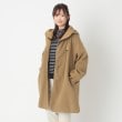 ポーシャル(poushal)のフリースフーテッドミドルコート ピンクベージュ(053)