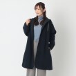 ポーシャル(poushal)のフリースフーテッドミドルコート ブルー(093)