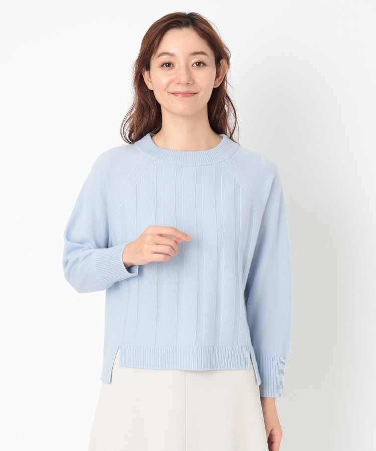 ポーシャル(poushal)の【カシミヤ混ウール素材】リブデザインプルオーバーニット19