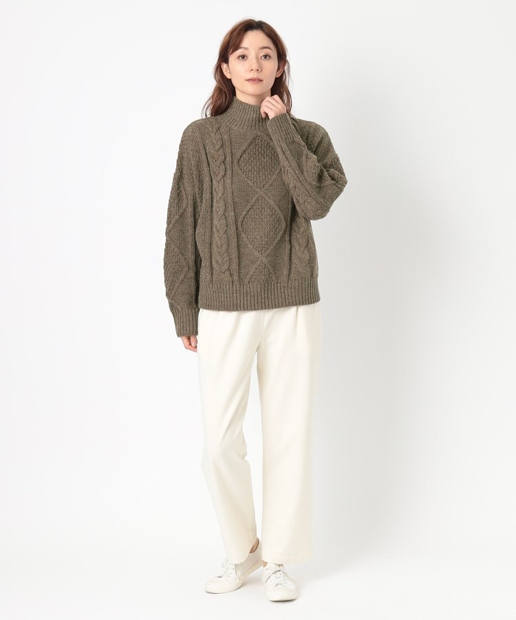 ポーシャル(poushal)の【ケーブル編み】ローゲージビッグシルエットプルオーバーニット17