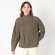 ポーシャル(poushal)の【ケーブル編み】ローゲージビッグシルエットプルオーバーニット ブラウン(043)