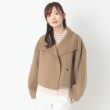 ポーシャル(poushal)のビッグカラー袖コンシャスジャケット ブラウン(043)