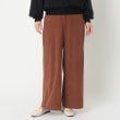 ポーシャル(poushal)の【洗える】コーデュロイワイドパンツ ブラウン(043)